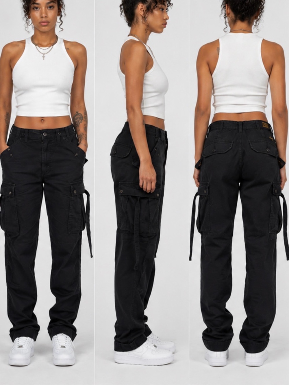 Maharishi OG 107 Crew Cargo Pants Military Utility Tactical Cotton Medium Black